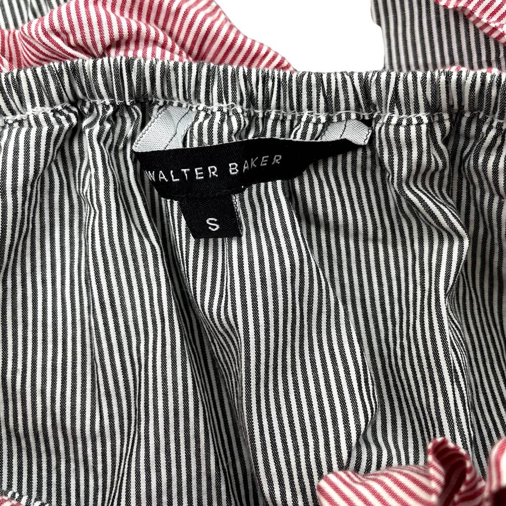 Walter Baker Derrick Striped Ruffle Off Shoulder Top Size S - Picture 9 of 9